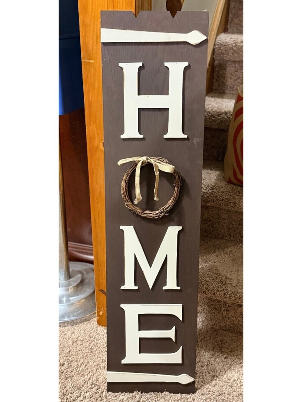 'HOME' wood sign